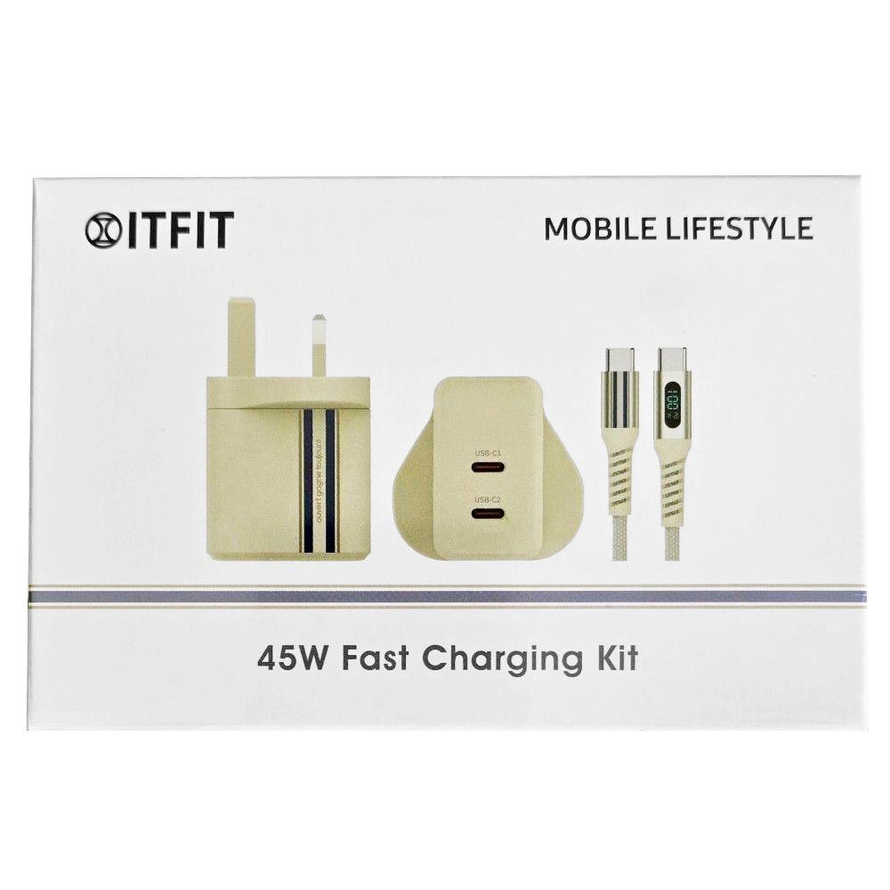 Samsung ITFIT 45W Fast Charging Kit (UK Plug Charger + 100W USB-C Cable), ITFITPW28