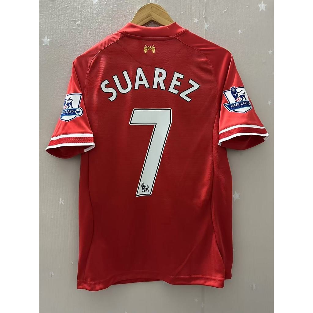 รูปแบบใหม่13-14 Liv-p Home COUTINHO GERRARD SUAREZ คุณภาพสูง Retro ฟุตบอล Jersey แฟนที่กําหนดเองเสื้