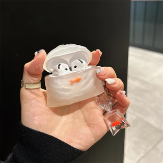 (Pro3 2025)กระเป๋าใส่ขยะสําหรับ AirPods4/4ANC/1/2/3/Pro/Pro2/Pro3 เคสซิลิโคนอ่อนนุ่มพร้อมคาราบิเนอร์