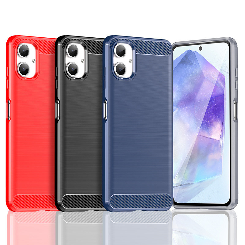 สําหรับ Samsung Galaxy A06 5G Ultra Slim Brushed Texture กันกระแทก Soft TPU Case Cover