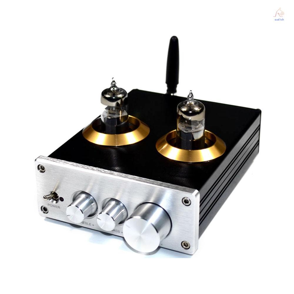 6j5 สูญญากาศหลอดเครื่องขยายเสียง Preamplifier BT Preamp AMP ที่มีระดับเสียง Treble Bass Tone ฟังก์ชั