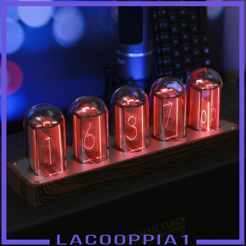 [Lacooppia1] นาฬิกาหลอด Nixie ปรับ RGB จอแสดงผล LED มัลติฟังก์ชั่นนาฬิกา Nixie Tube