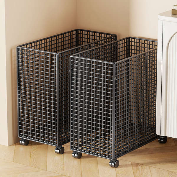 laundry basket ตะกร้าผ้า เสื้อผ้าสกปรกในครัวเรือน, สิ่งประดิษฐ์เสื้อผ้าสีน้ําเงิน, พร้อมรอก, ตะกร้าเก็บเสื้อผ้าความจุขนาดใหญ่, ห้องน้ํา, อ่างอาบน้ํา, ตะกร้าเสื้อผ้าเหล็กดัด