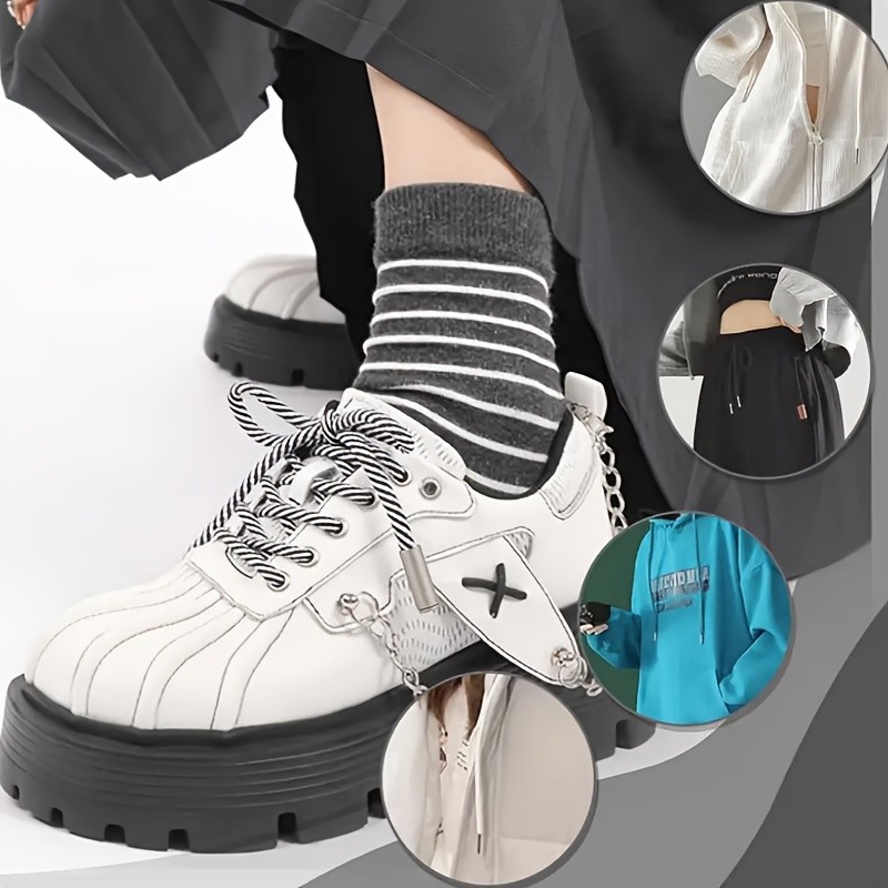 ขายร้อนใหม่สไตล์โลหะแขวนนาฬิกาหัวเข็มขัดเสื้อกันหนาวหมวก เชือกรูด ปรับหัวเข็มขัด กางเกงวอร์ม เข็มขัดเชือกหัวเข็มขัดกันลื่นกันลื่นอุปกรณ์เสริมหลาย @ - รูปที่ 7