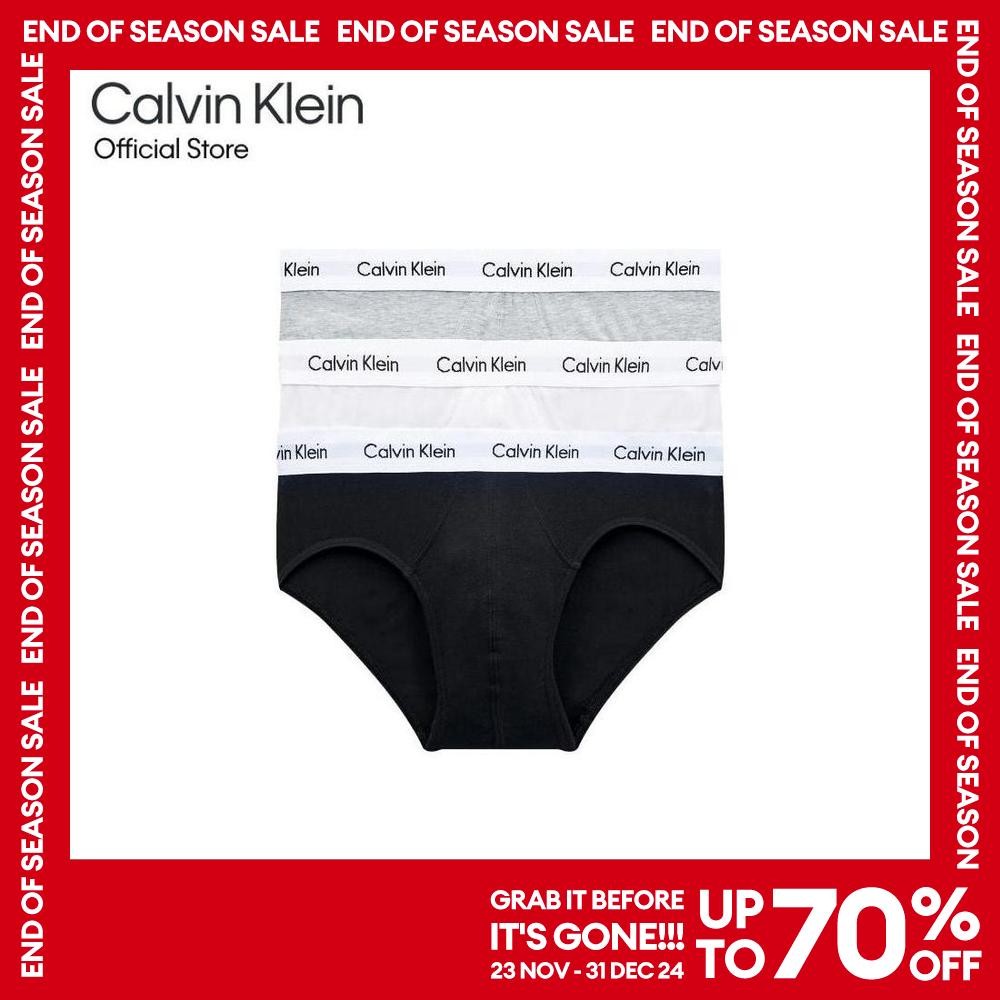 Calvin Klein กางเกงในชาย แพ็ค 3 ชิ้น ทรง Hip Brief รุ่น U2661 998 - หลากสี