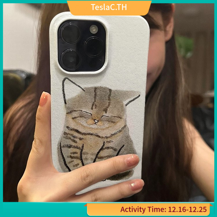 เคสโทรศัพท์มือถือแบบแข็ง ลายแมวงีบหลับ สําหรับ Iphone 15 14plus 13promax 12mini11 xr78 ZZIQ