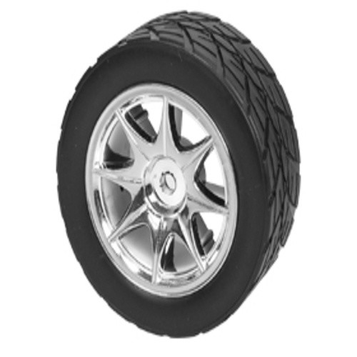 3Racing MC-05/SI Tamiya FF02 /M03 /M03L /M03M /M04L /M04M 1/10 8 Spoke Rim and Tyre Set - Silver (4 