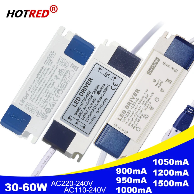 2pcs Lifud LED Driver DC24-42V 33-40V 30W 36W 40W 45W50W 60W 800mA900mA 950mA 1000mA 1200mA 1300mA 1500mA สําหรับแผงหม้อแปลงไฟฟ้า