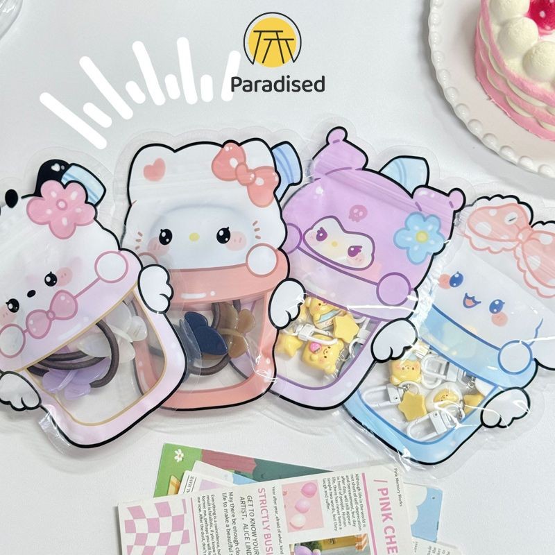 💕ขนมขนมถุงปิดผนึกตัวเองเกล็ดหิมะกรอบถุงบรรจุภัณฑ์อุปกรณ์เสริมถุงปิดผนึกรูปทรงพิเศษParadised