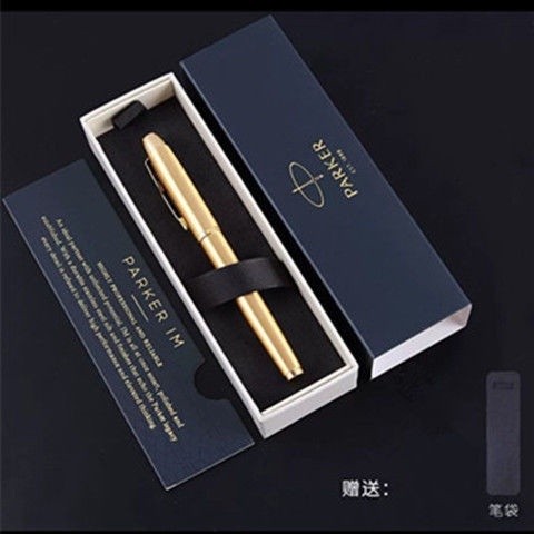 แกะสลักฟรีชื่อ Parker ปากกาลูกลื่น IM PURE Black Lia GOLD คลิป Parker ปากกาที่กำหนดเองลายเซ็นภาษาฝรั่งเศสคำสำนักงานของขวัญวันเกิดของขวัญที่ระลึกบริษัทของขวัญ