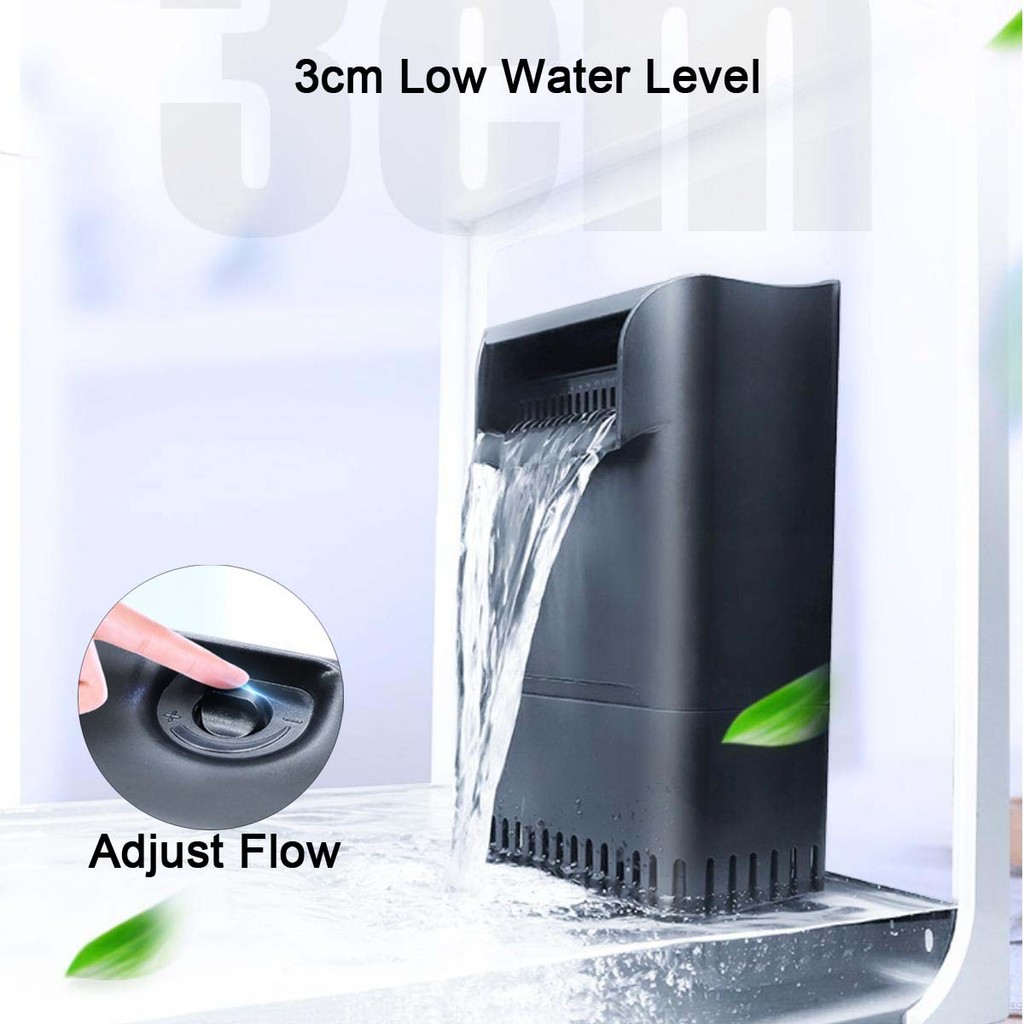 ความจุขนาดใหญ่ระดับน้ําต่ํา Super Silent เต่าปั๊มกรอง 900L/H น้ําตก Aquarium Fish Tank Filter สําหรับสัตว์เลื้อยคลานปลาน้ํา Circulatio