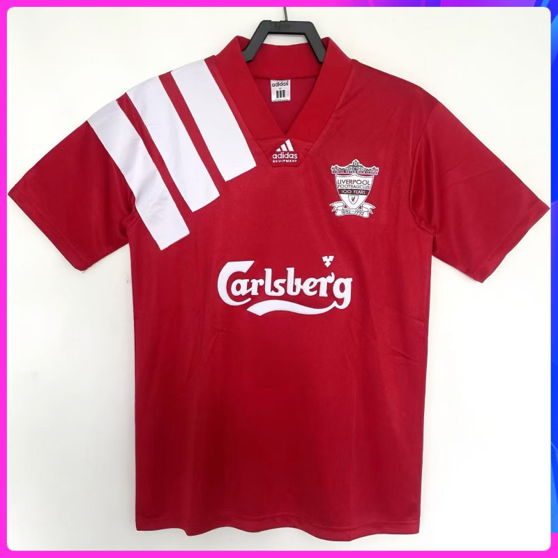 รุ่นวินเทจ 1992 Liverpool home เสื้อฟุตบอลคุณภาพสูงยอดนิยมเสื้อแขนสั้น S-XXL