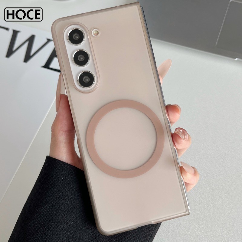 HOCE Zfold7 Matte Clear Magnetic เคสโทรศัพท์สําหรับ Samsung Galaxy Z พับ 7/6/5/4/3 Zfold6 Fold4 ฝาครอบกันกระแทก