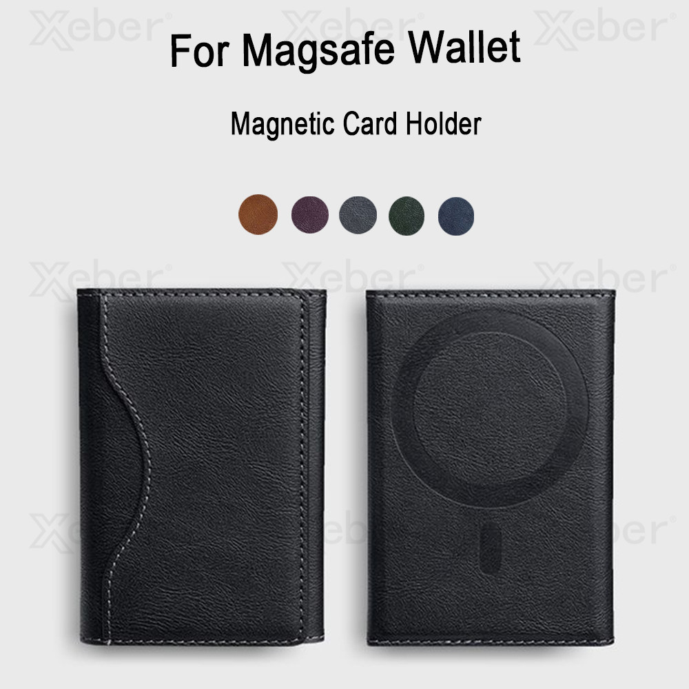 สําหรับ iPhone 16 15 Pro Max สําหรับ Magsafe กระเป๋าสตางค์หนัง PU แม่เหล็กที่แข็งแกร่งสําหรับ iPhone 16 15 13 14 Pro ผู้ถือบัตรโทรศัพท์กระเป๋า