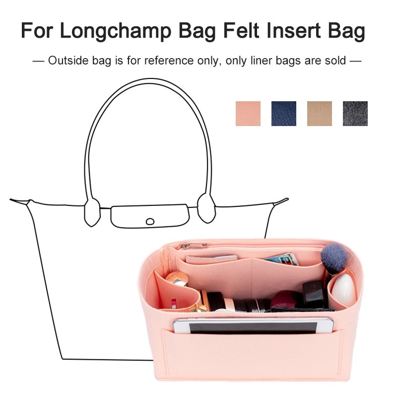 LONGCHAMP กระเป๋าถือ กระเป๋าเครื่องสําอาง ทรงโท้ท แบ่งช่องด้านใน สําหรับจัดระเบียบ