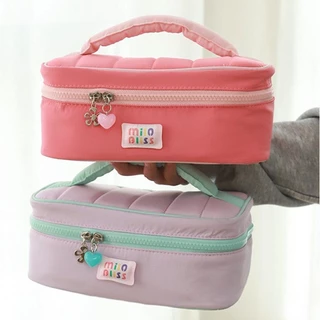 จัดส่งจากประเทศไทยกระเป๋าเครื่องสําอางBRIL, Girl Series Storage Handbag Portable Travel Cosmetic Handbag, Contrast Color Small Fresh Large Capacity Wash Bags