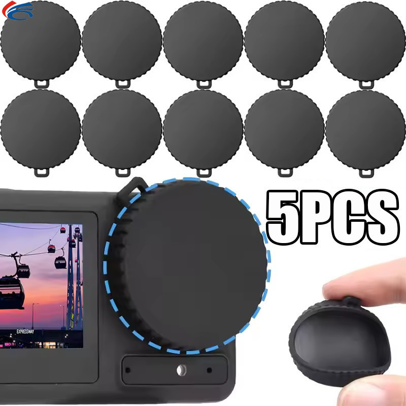 [AM3C]ฝาปิดเลนส์ซิลิโคนกันกระแทกสําหรับ DJI Action 5Pro/4/3 | ฝาครอบทนต่อการขีดข่วน 3.6x3.3 ซม. การติดตั้งแบบ สแน็ป-บน ง่ายสําหรับกล้องโดรน/วีล็อก