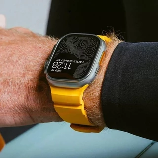 NOMAD สายซิลิโคนสําหรับ Apple Watch Ultra 10 9 8 7 6 5 SE High-end สร้อยข้อมือสายรัดข้อมือ iWatch S11 46 มม.45 มม.49/44/41/40 มม.อุปกรณ์เสริม