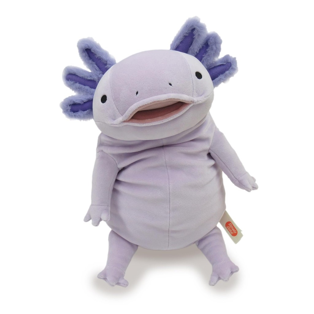 Shinada Global Mochi Series Mochiuppa Pastel Lavender (L) 22×22×30cm Plush Toy Axolotl Animal MOUP-0