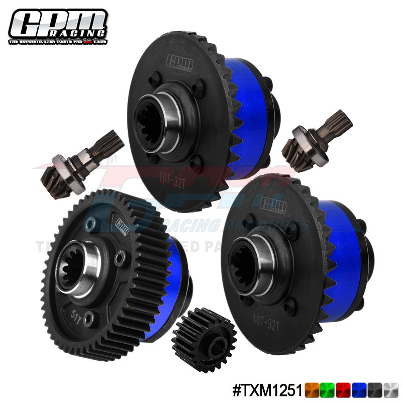 TRAXXAS X-MAXX XRT 8S เหล็กคาร์บอนขนาดกลาง + อลูมิเนียม 7075 ด้านหน้า + กลาง + ด้านหลัง Differential