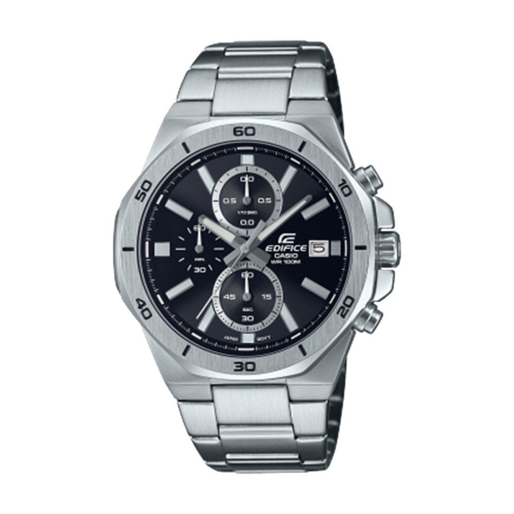 CASIO นาฬิกาข้อมือผู้ชาย EDIFICE รุ่น EFV-640D-1AVUDF วัสดุสเตนเลสสตีล สีดำ