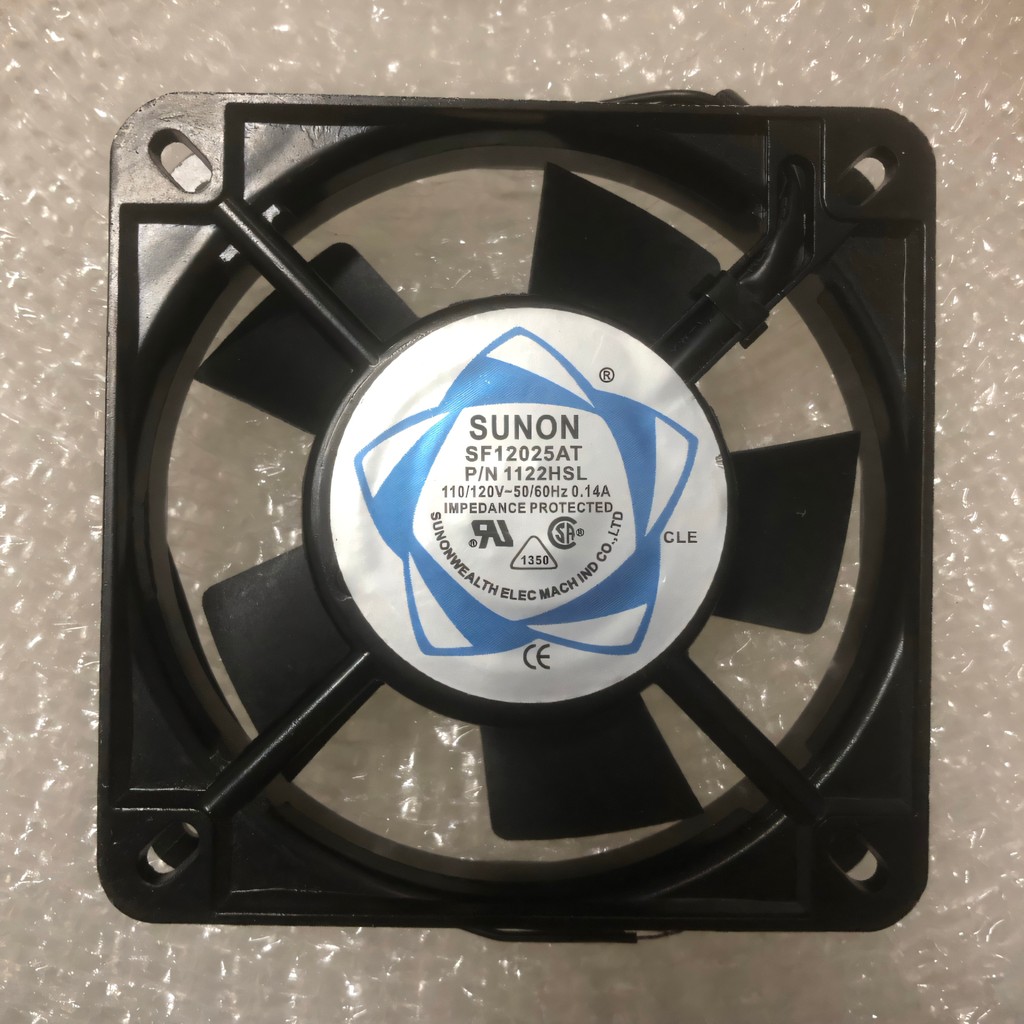SUNON/Jianun SF12025AT P/N 1122HSL 110V 12025 พัดลมระบายความร้อนเชื่อมไฟฟ้า
