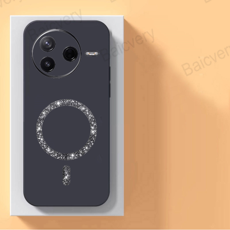 เคสโทรศัพท์สําหรับ Xiaomi POCO F7 Ultra POCO F7 Pro TPU Anti-drop Matte Soft ฝาครอบป้องกันพร้อมสติกเกอร์ชาร์จไร้สายแม่เหล็ก - รูปที่ 2