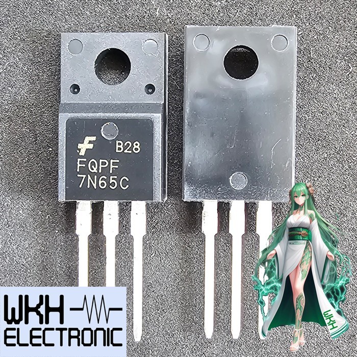 เครื่องมือชิ้นส่วน FQPF7N65C 7N65C 7N65 TO-220F N-Channel QFET 650V 7A BC33