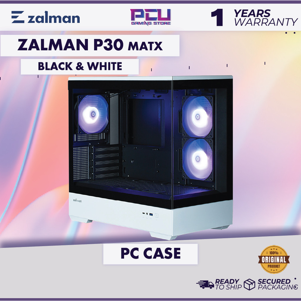 ZALMAN P30 MATX CASING - สีดําและสีขาว