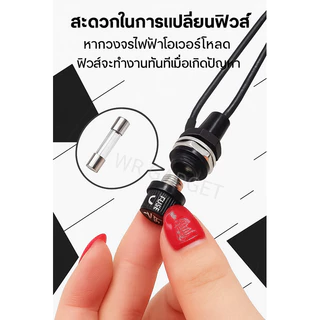 WIREMAN กระบอกฟิวส์แก้ว 20 มม. 30 มม. Fuse Holder แบบหมุนเกลียว ฝาขันน็อต สำหรับฟิวส์หลอดแก้ว งานซ่อมไฟฟ้า DIY