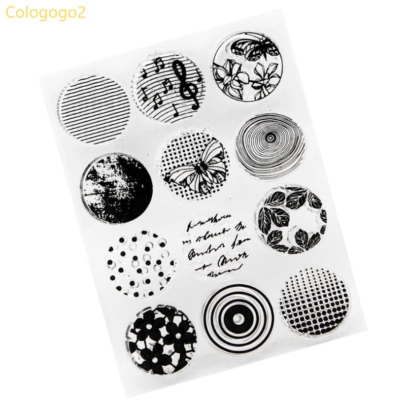 Cologogo2 1 PC ล้างแสตมป์ Scrapbooking ซิลิโคน Clear แสตมป์ซีลแสตมป์การ์ดทํา Photo Journal อัลบั้มตก