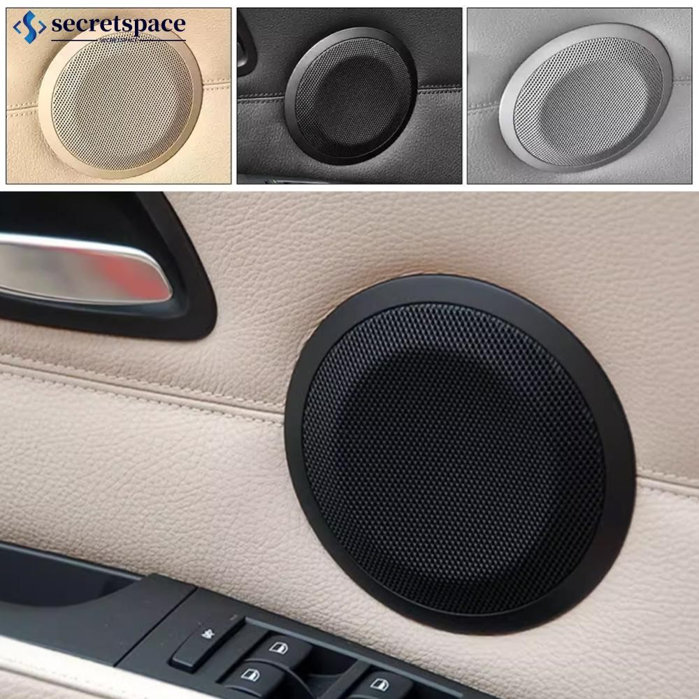 SECRETSPACE รถแผงประตูลําโพง Trim ลําโพงภายในซ้ายขวาด้านหน้าด้านหลังสําหรับ BMW 3 Series E90 E91 X1 