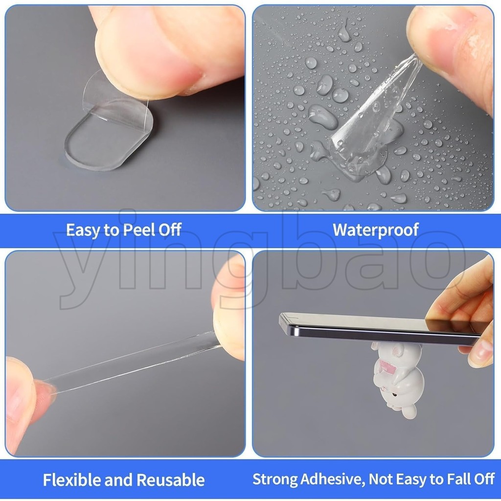 500 ชิ้น/เซ็ตสองด้านจุดเหนียวที่ถอดออกได้รอบ Putty Clear เทปสองด้านสําหรับงานฝีมือไม่มีร่องรอย Sticky Tack น้ํา-Repellent กาว - รูปที่ 2