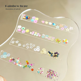 Ins Style Niche Style Unique Nails Material Beaded Nail Accessories Dopamine Color Wear Nail Mix Material