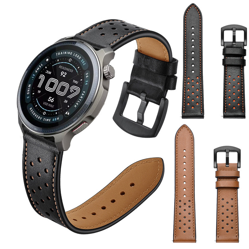 Amazfit Balance 2 สายนาฬิกาสร้อยข้อมือหนังแท้เปลี่ยนเข็มขัดสําหรับ Amazfit Balance2 อุปกรณ์เสริมนาฬิ