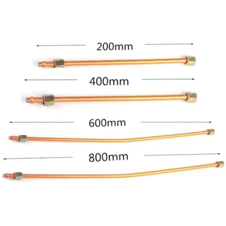 SWEE 1 ชิ้นความดันบรรเทาวาล์วหลอด,อลูมิเนียมทองแดง-plated Bendable Air Compressor ไอเสียหลอด,ทนทาน 200/400/600/800 มิลลิเมตร Air Line ท่อฮาร์ดแวร์เครื่องมือ