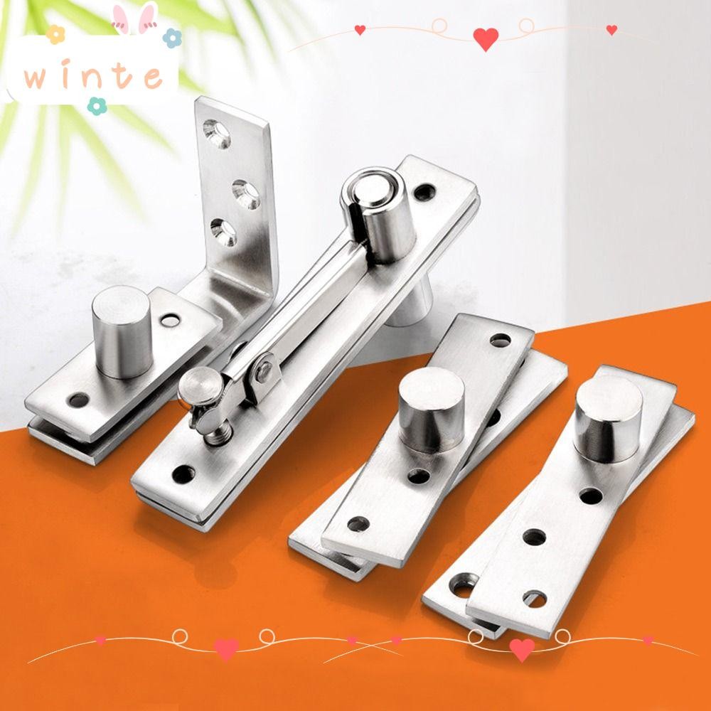 บานพับเดือยประตู WINTE, เพลาตําแหน่งสแตนเลส 64 มม.-150 มม., ทนทานหมุนได้ 360 องศา Heavy Duty Up และ Down แกนบวกเพลาประหลาดประตูตู้ตู้