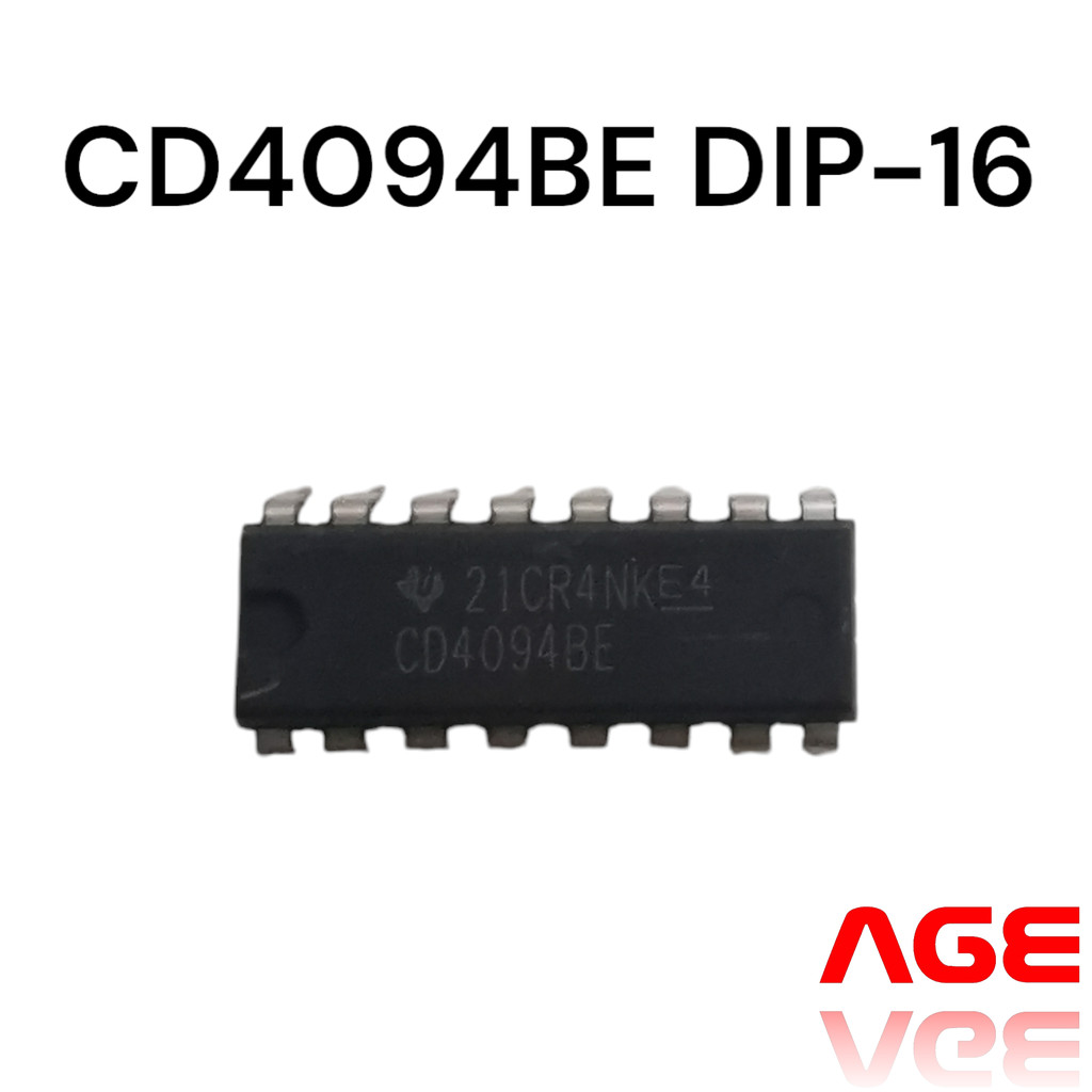 CD4094BE DIP-16, Shift Register, Serial to Parallel, Serial to Serial, 1 Element, 8 bit