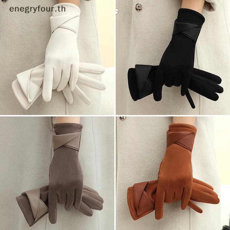 ของขวัญ & ของเล่น ถุงมือหนังนิ่ม 1 คู่สําหรับผู้หญิงถุงมือกํามะหยี่ฤดูหนาวถุงมือหน้าจอสัมผัสที่หรูหราขี่ขับรถให้ความอบอุ่นของขวัญคริสต์มาสกลางแจ