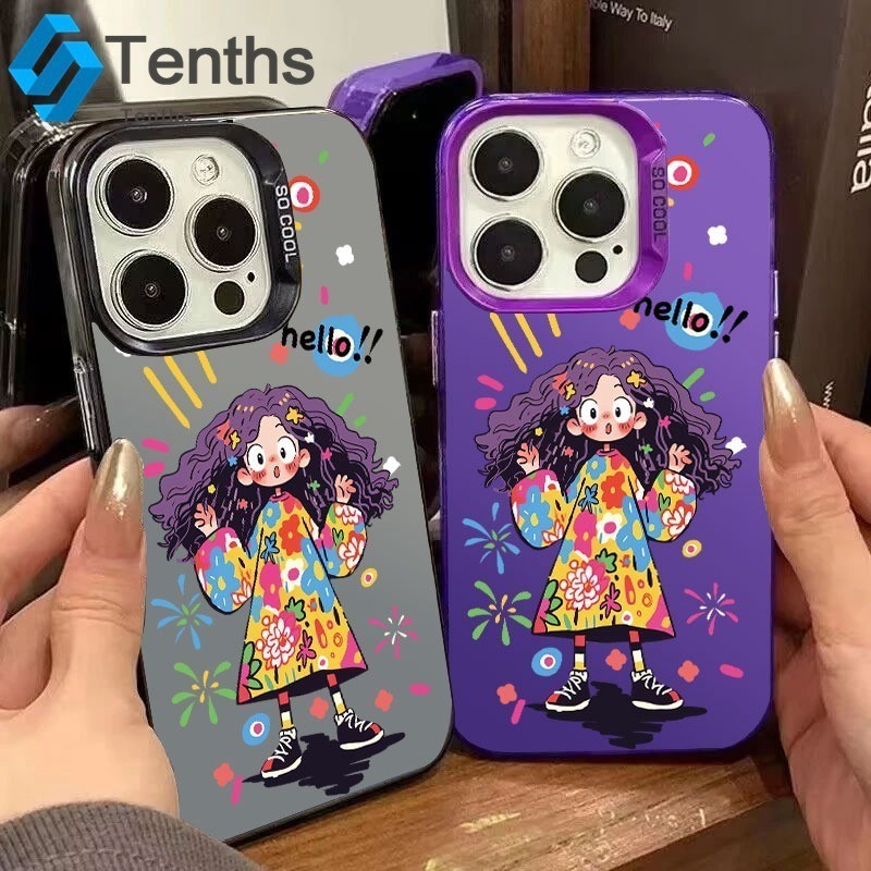 Redmi 13C 12C 10C 10A 9A 9C 9T 9 A1 Note 13 12 11 10 9 8Pro Mi 11Lite PocoC65 การ์ตูนผมหยิก Girl เปลือกอ่อน