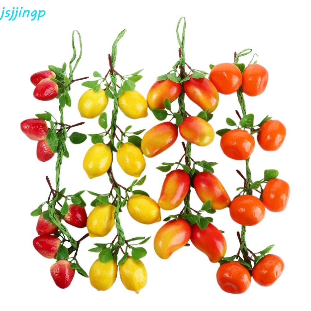 Jsjjingp พืชผลไม้ประดิษฐ์ตกแต่งผลไม้พลาสติกอุปกรณ์ประกอบฉากการถ่ายภาพปาร์ตี้ผักปลอม