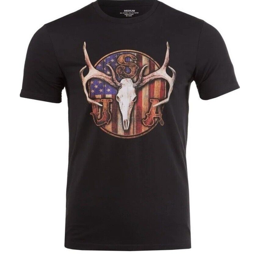 เสื้อยืดผู้ชายแบบอเมริกัน patriots design กับธงสหรัฐ