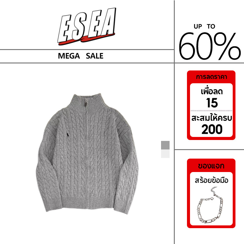 Esea เสื้อกันหนาวเสื้อสเวตเตอร์ถักเสื้อสเวตเตอร์ถักหลวมฤดูใบไม้ร่วงฤดูหนาว Retro