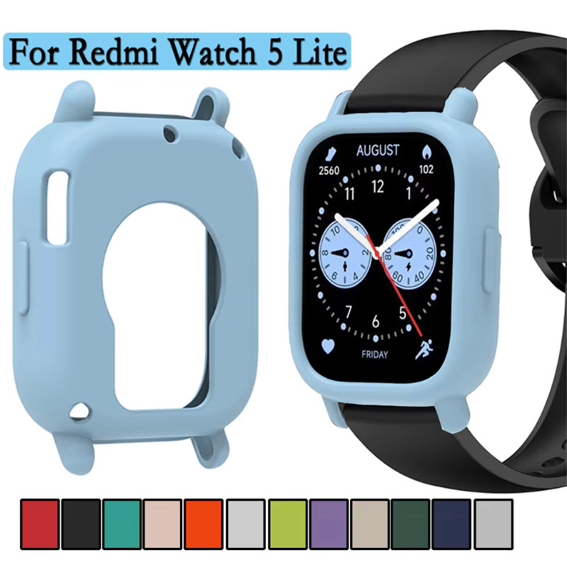 Candy สําหรับ Redmi Watch 5 Active/Lite นาฬิกาตกแต่งคุณภาพสูงซิลิโคนนุ่ม Anti Scratch เกราะป้องกันกันชน