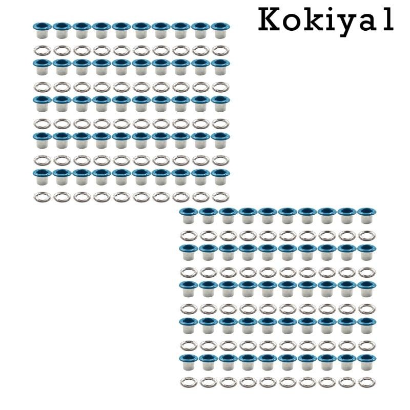 [Kokiya1] 100x หลุมตาไก่โลหะ Grommets ปุ่มตาไก่อุปกรณ์เสริมมัลติฟังก์ชั่น Tiny Grommet สําหรับ DIY โครงการเสื้อผ้ารองเท้ากระเป๋าเข็มขัด