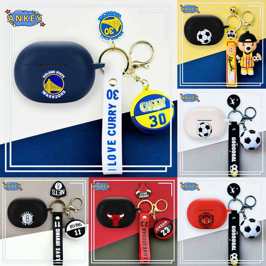 Case for 1MORE S20 Protective silicone cool football Cartoon Covers Bluetooth Earphone Shell Headpho