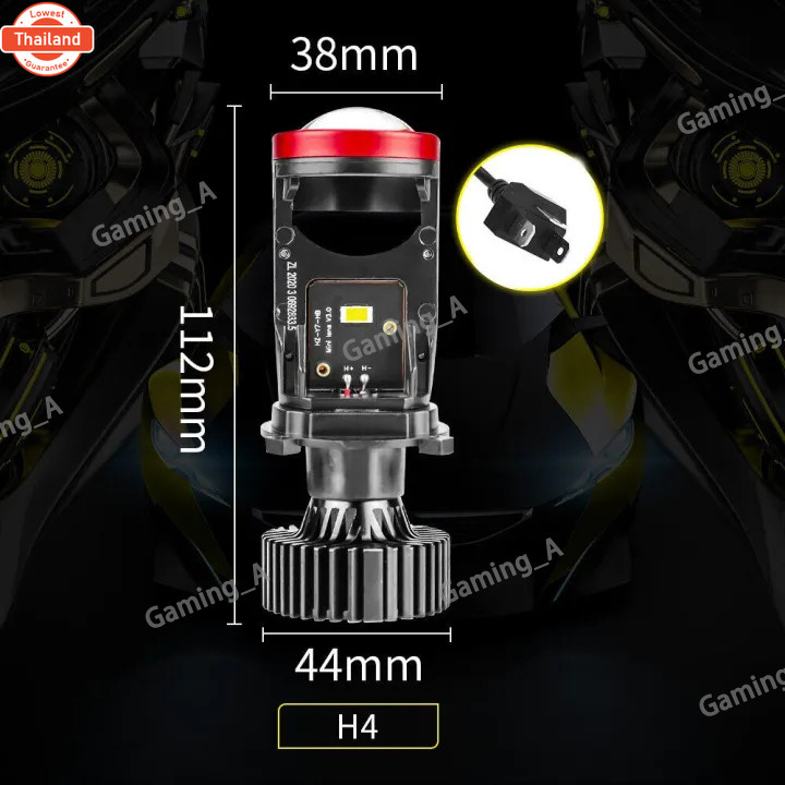 1คู่ หลอดไฟรถยนต์ LED Y6 Y8 Y11 ไฟหน้า Mini Projectorรุ่นRและY6D-R ขั้ว H4Y9 Y7หลอดไฟหน้า