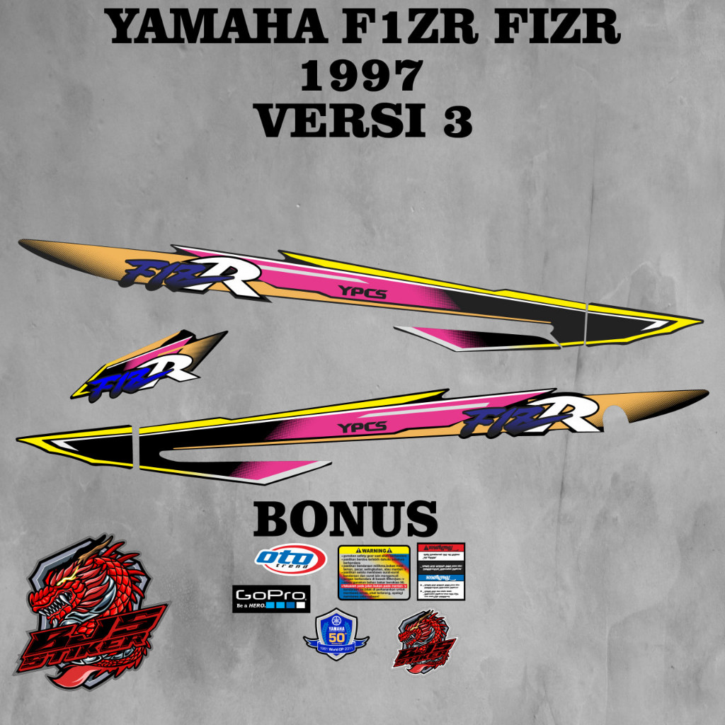 สติ๊กเกอร์แถบ F1ZR Fiz R - F1ZR Fiz R 1997 v3 สติ๊กเกอร์รายการแถบการระคายเคือง
