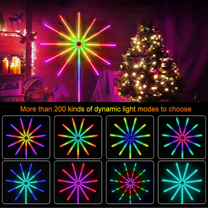 ไฟสายไฟเปลี่ยนสีได้ สายไฟ LED 180 ดวง ซิงค์เสียงเพลง พร้อมรีโมตคอนโทรล APP 5050 RGB สําหรับตกแต่งคริสต์มาส - รูปที่ 3