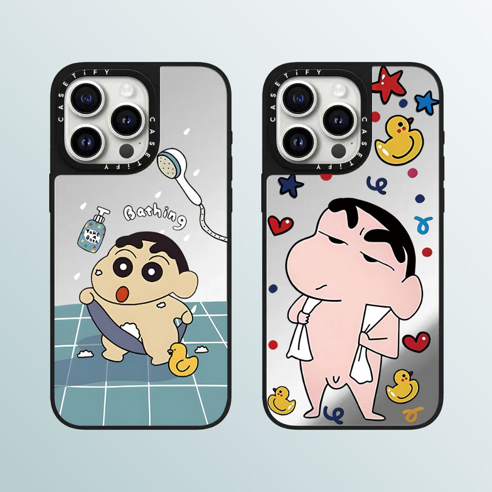 Casetify สนุกการ์ตูนคุณภาพสูงกระจกเคสโทรศัพท์เหมาะสําหรับ iPhone 16promax 16pro 16 plus 15 promax 14 promax 15 pro 14 pro 13 pro 12 แฟชั่น Anti Drop Hard Case